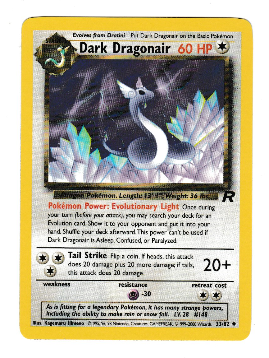 2000 Pokemon Team Rocket #33 Dark Dragonair – Collectivities