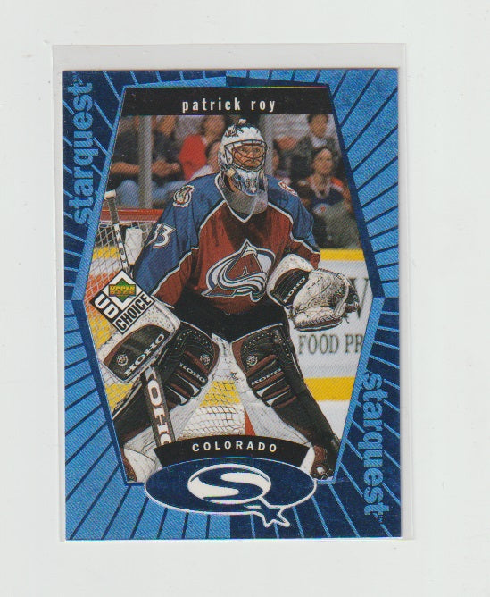 1998-99 UD Choice StarQuest Blue #SQ3 Patrick Roy – Collectivities