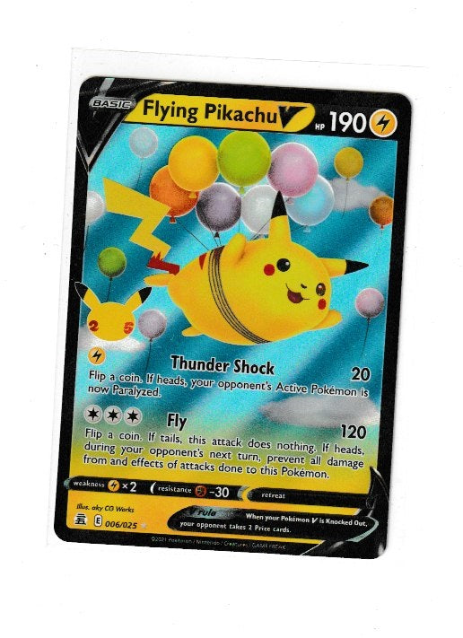 flying pikachu v pokemon card value 2021 Celebrations #006/025 Flying Pikachu V – Collectivities