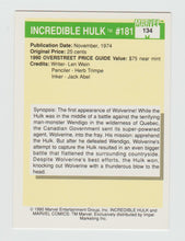 Load image into Gallery viewer, 1990 Marvel Universe I #134 Incredible Hulk #181
