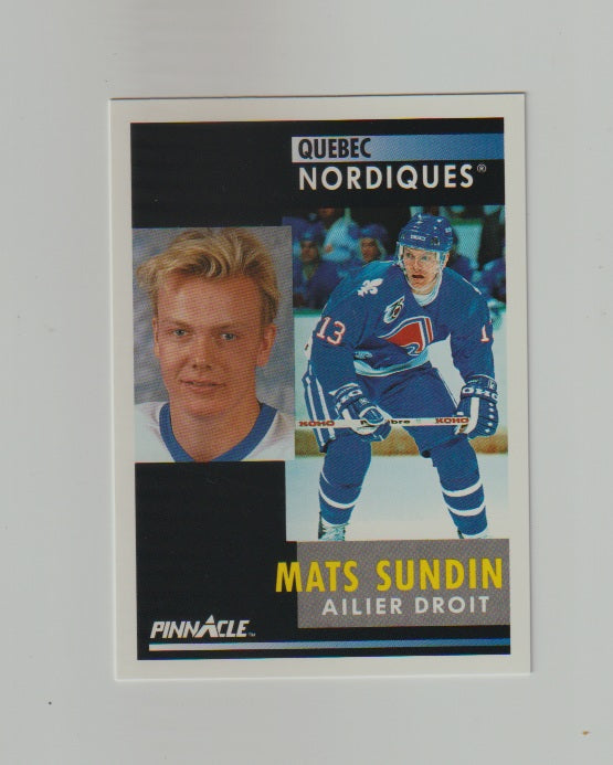 1991-92 Pinnacle French #10 Mats Sundin