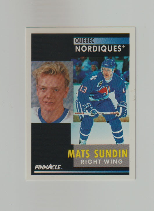 1991-92 Pinnacle #10 Mats Sundin