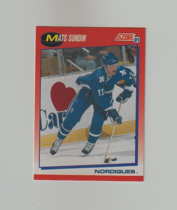 1991-92 Score Canadaian Bilingual #130 Mats Sundin