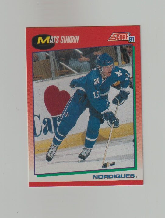 1991-92 Score Canadian English #130 Mats Sundin