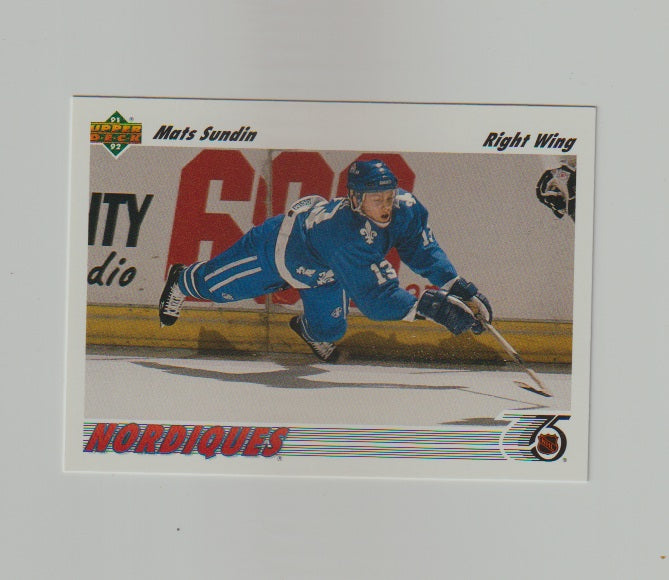 1991-92 Upper Deck #134 Mats Sundin