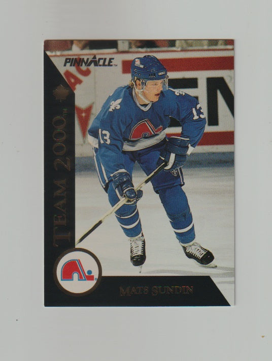 1992-93 Pinnacle French Team 2000 #7 of 30 Mats Sundin