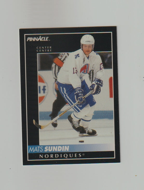 1992-93 Pinnacle French #90 Mats Sundin