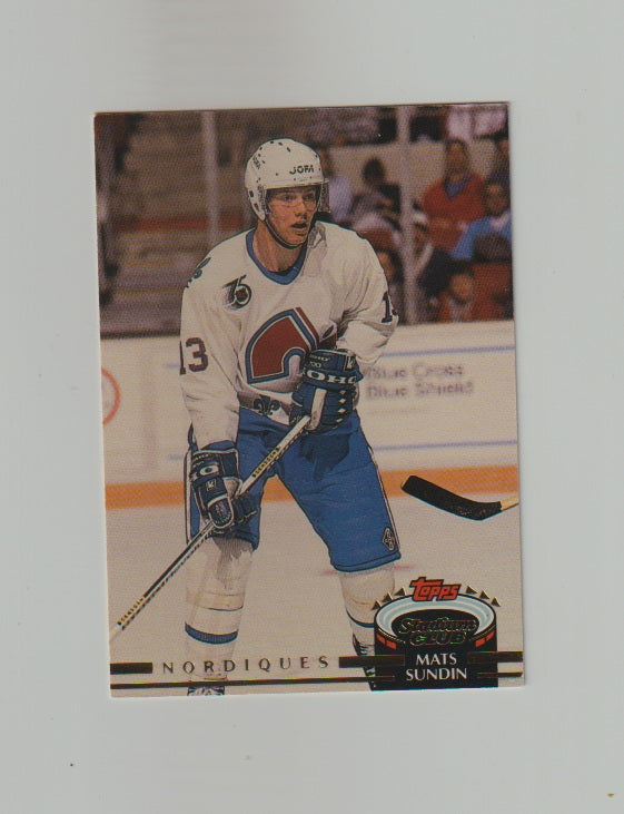1992-93 Stadium Club #478 Mats Sundin