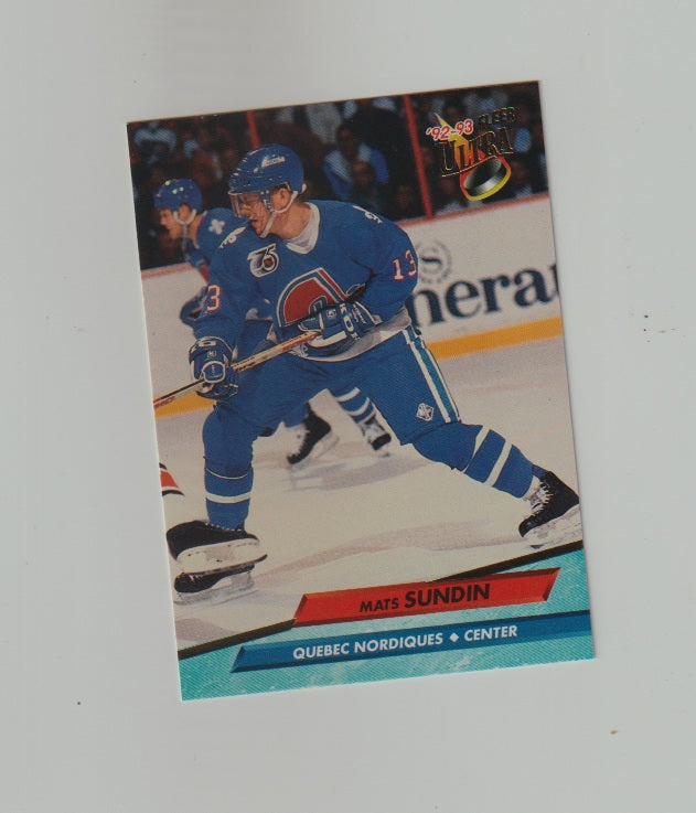 1992-93 Ultra #180 Mats Sundin
