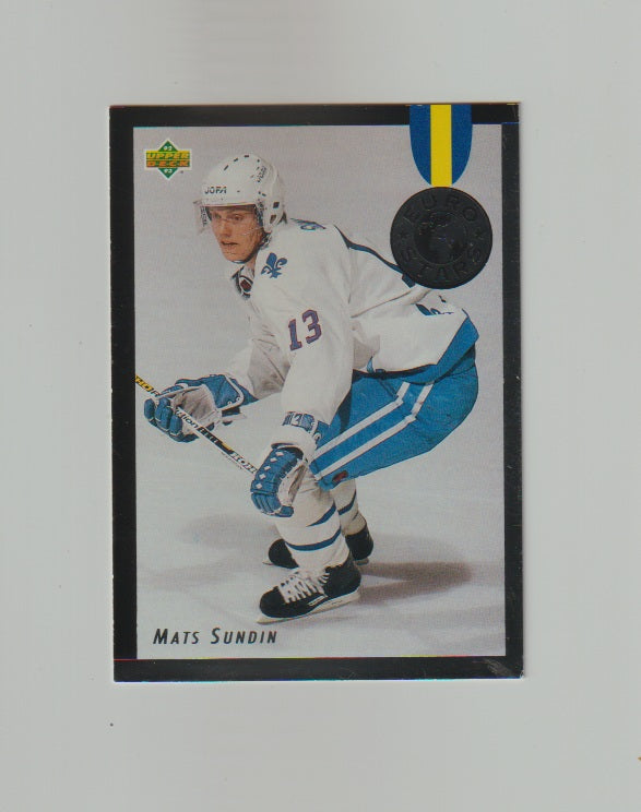 1992-93 Upper Deck Euro-Stars #E18 Mats Sundin