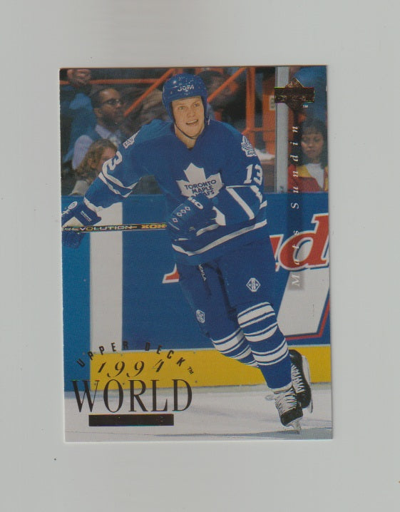 1994-95 Upper Deck 1994 World Tour #548 Mats Sundin