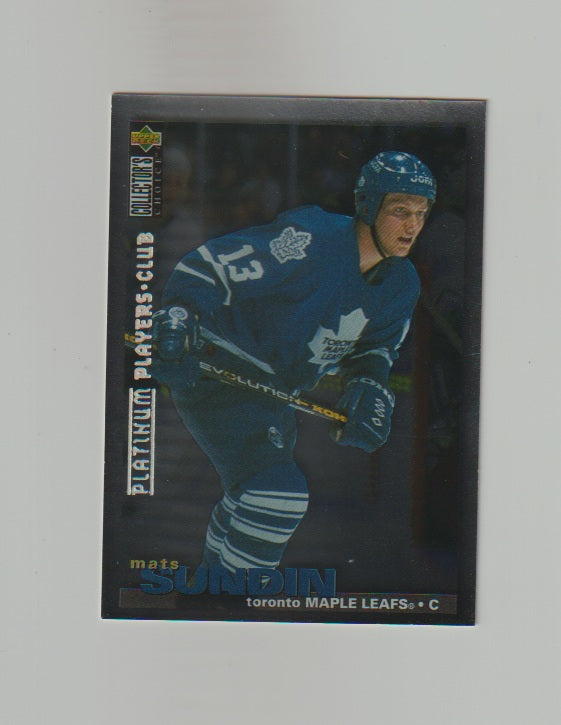 1995-96 Collector's Choice Player's Club Platinum #90 Mats Sundin