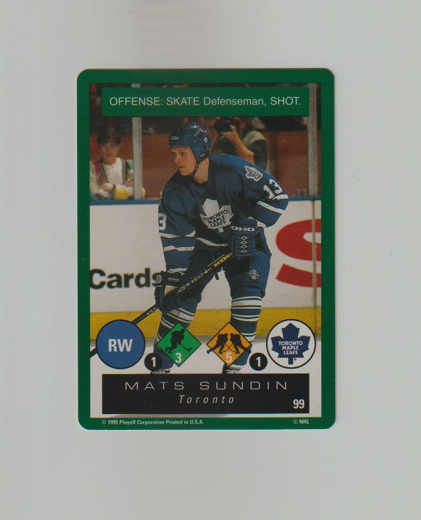 1995-96 Playoff One on One #99 Mats Sundin