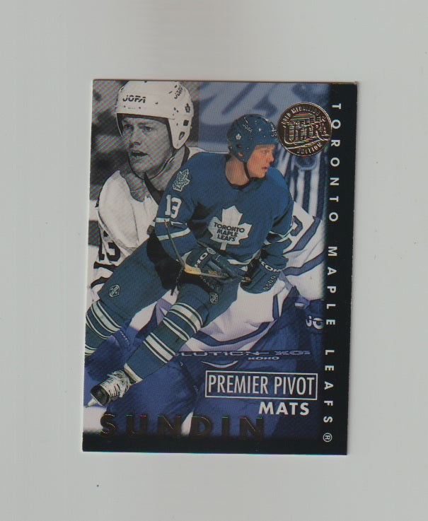 1995-96 Ultra Premier Pivots Gold Medallion #9 of 10 Mats Sundin