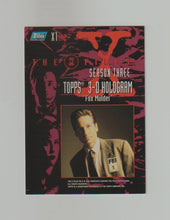 Load image into Gallery viewer, 1996 X-Files Season 3 Holograms #X1 of 2 Fox Mulder
