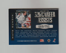 Load image into Gallery viewer, 1997-98 Donruss Limited Fabric of the Game #26 of 72 Mats Sundin
