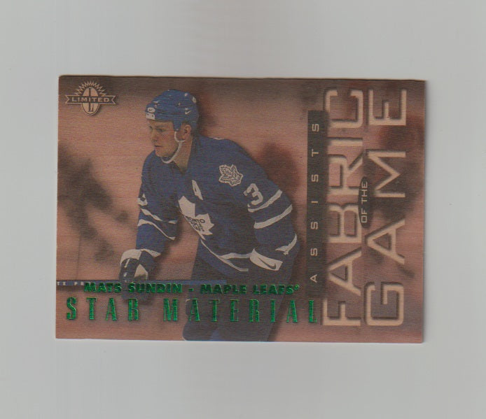 1997-98 Donruss Limited Fabric of the Game #26 of 72 Mats Sundin