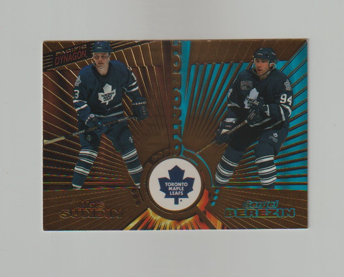 1997-98 Pacific Dynagon #144 Mats Sundin & Sergei Berezin