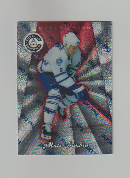 1997-98 Pinnacle Totally Certified Platinum Red #53 Mats Sundin
