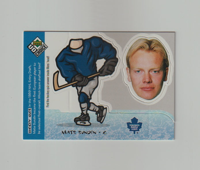 1998-99 UD Choice Mini Bobbing Head #BH17 Mats Sundin