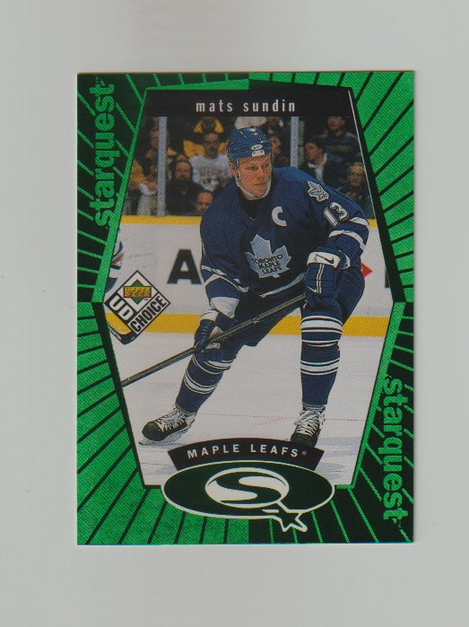 1998-99 UD Choice StarQuest Green #SQ19 Mats Sundin