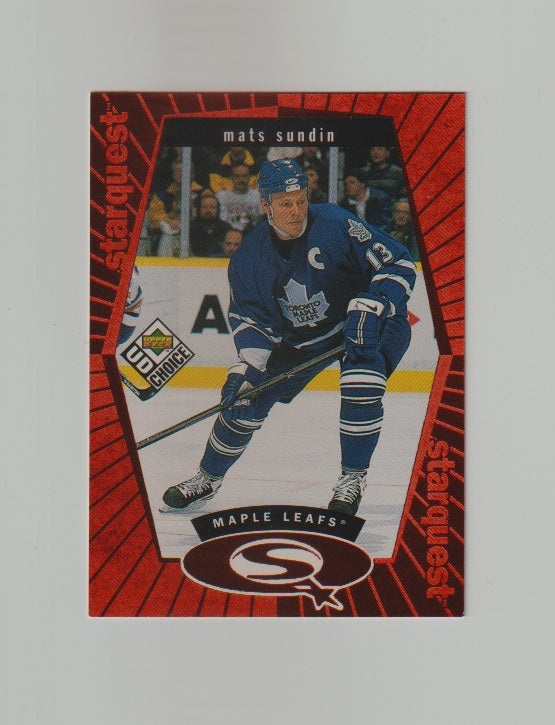 1998-99 UD Choice StarQuest Red #SQ19 Mats Sundin