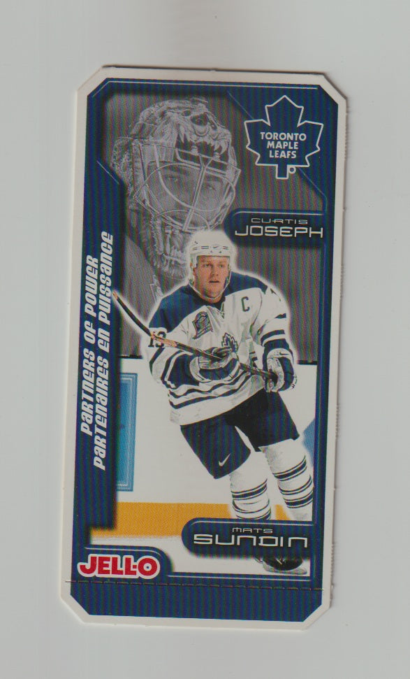 1999-00 Jell-O Partners of Power Mats Sundin & Curtis Joseph