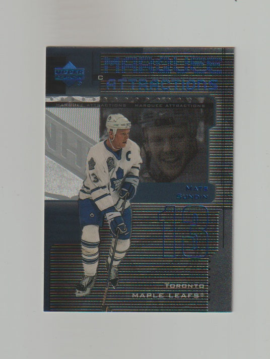 1999-00 Upper Deck Marquee Attractions #MA8 Mats Sundin