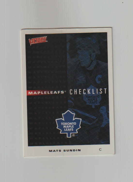 1999-00 Upper Deck Victory Checklists #280 Mats Sundin