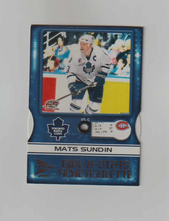 2000-01 McDonald's Dial-A-Stats Prism #6 Mats Sundin