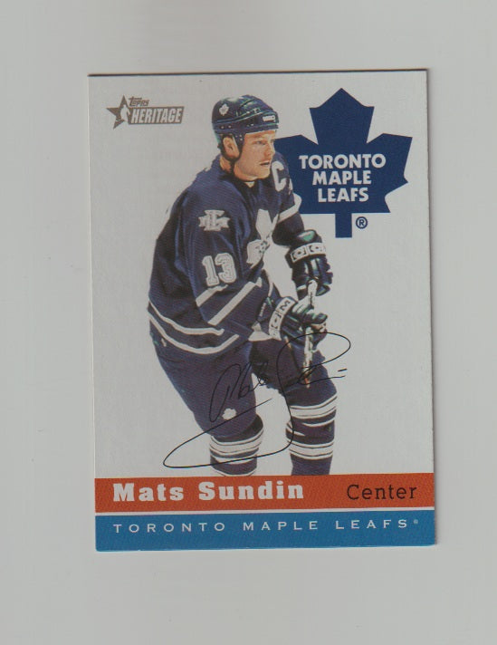 2000-01 Topps Heritage #13 Mats Sundin
