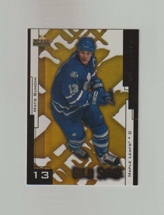 2000-01 UD Reserve Gold Strike #GS9 Mats Sundin