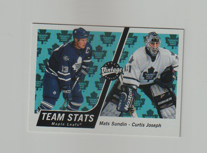 2000-01 Upper Deck Vintage #346 Mats Sundin & Curtis Joseph