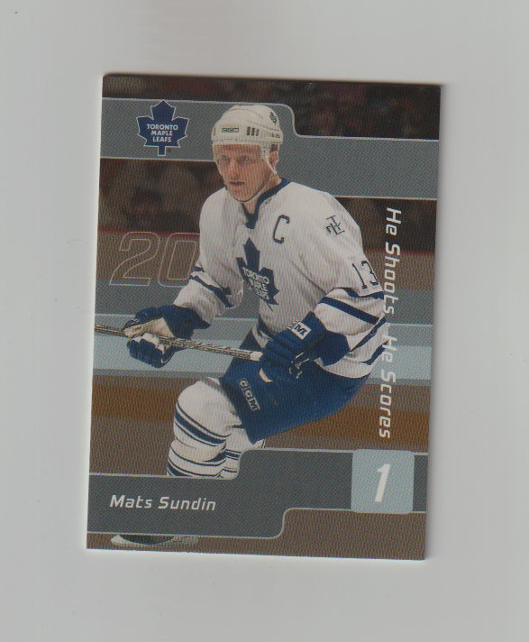2001-02 BAP Signature Series He Shoots He Scores 1 Point Mats Sundin