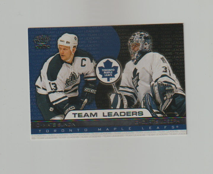 2001-02 Pacific #442 Mats Sundin & Curtis Joseph