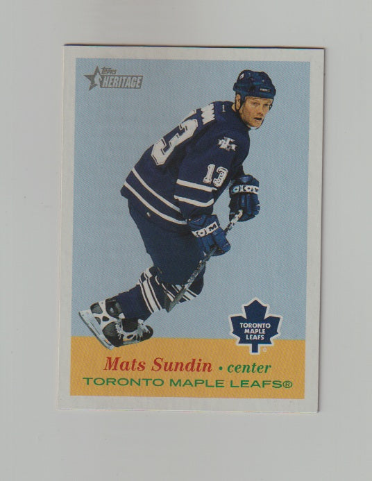 2001-02 Topps Heritage #6 Mats Sundin