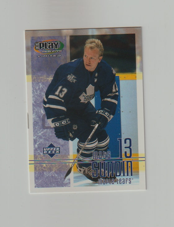 2001-02 UD Playmakers #93 Mats Sundin