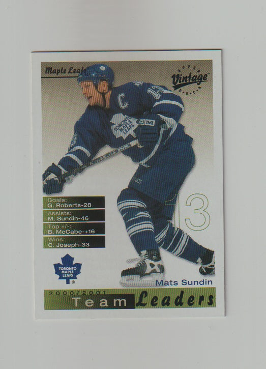 2001-02 Upper Deck Vintage #242 Mats Sundin