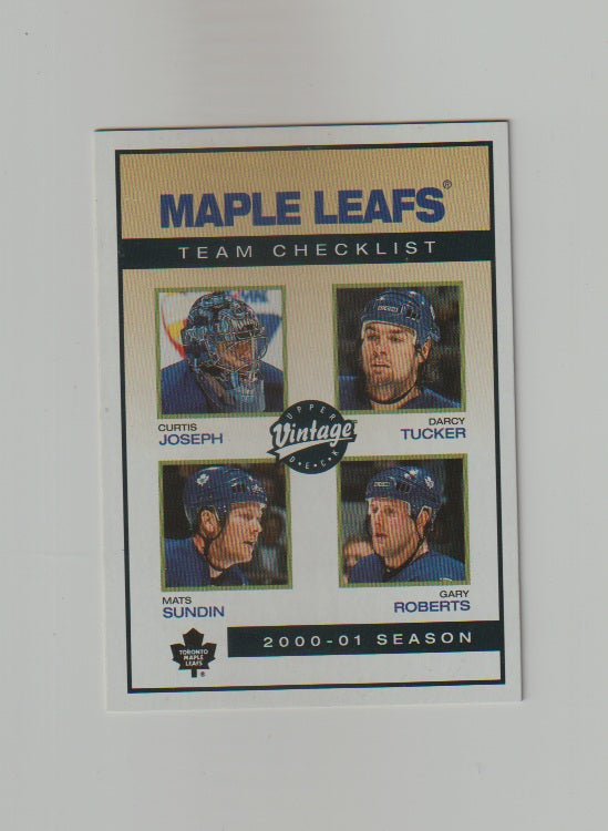 2001-02 Upper Deck Vintage #243 Mats Sundin