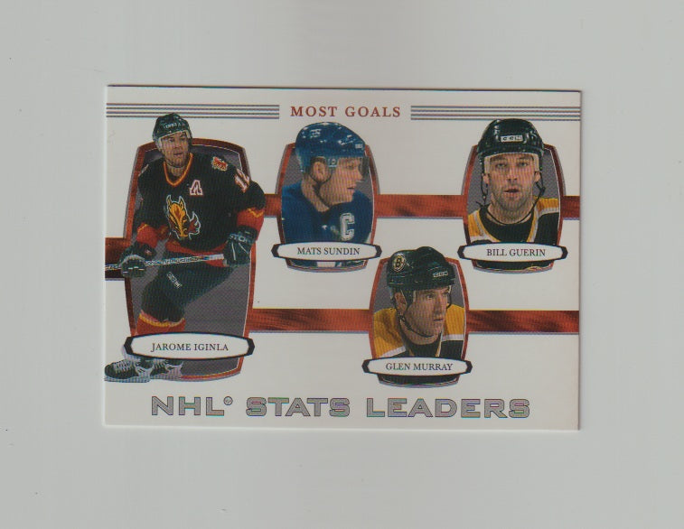2002-03 BAP First Edition NHL Stat Leaders #372 Mats Sundin, Glen Murray, Bill Guerin & Jarome Iginla