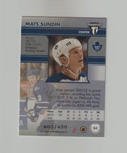 Load image into Gallery viewer, 2002-03 Titanium Blue #94 Mats Sundin
