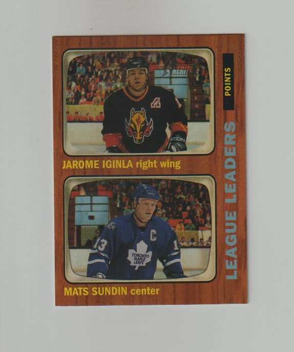 2002-03 Topps Heritage #108 Mats Sundin & Jarome Iginla
