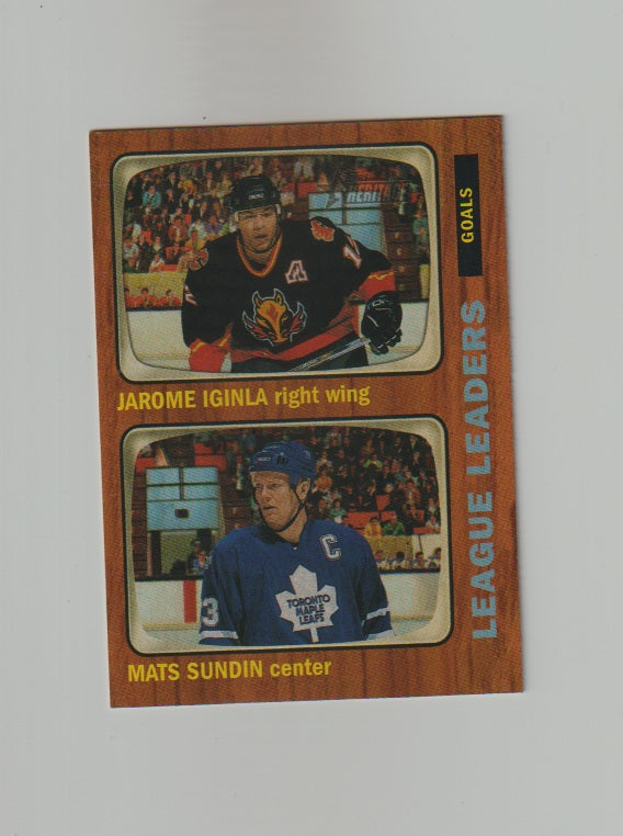 2002-03 Topps Heritage #109 Mats Sundin & Jarome Iginla