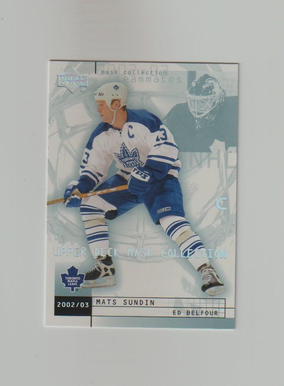 2002-03 UD Mask Collection #84 Mats Sundin & Ed Belfour