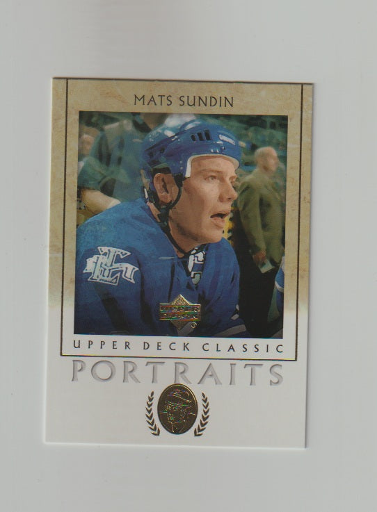 2002-03 Upper Deck Classic Portraits #91 Mats Sundin