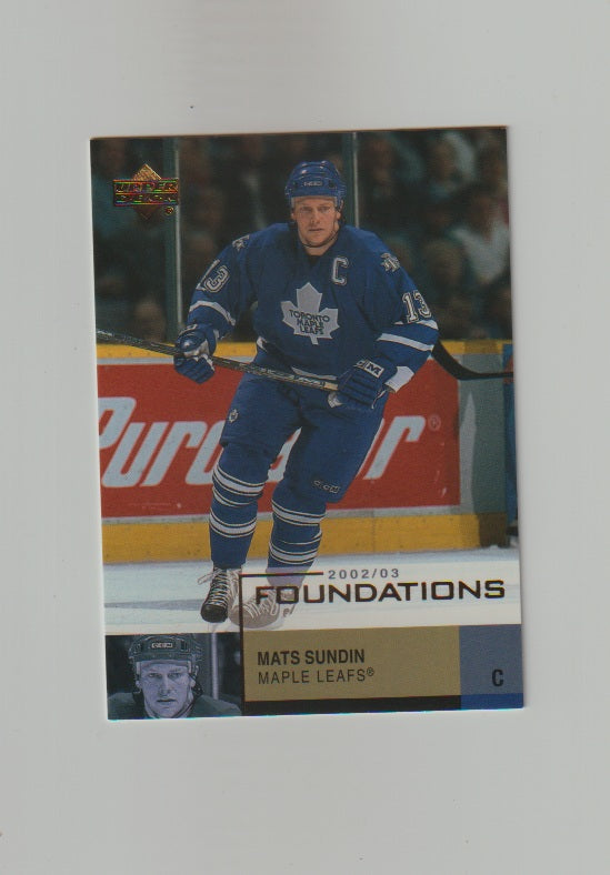 2002-03 Upper Deck Foundations #89 Mats Sundin