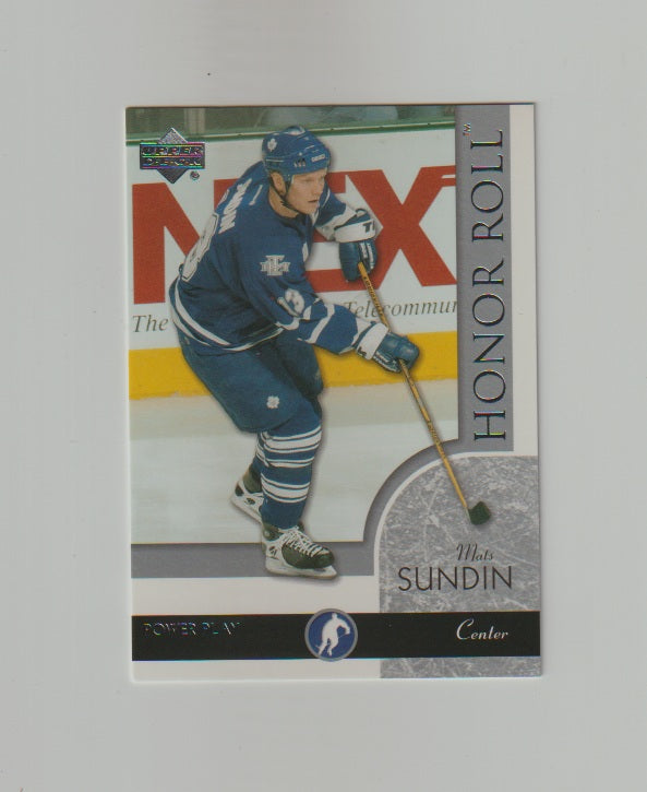 2002-03 Upper Deck Honor Roll #65 Mats Sundin