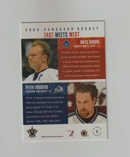 Load image into Gallery viewer, 2002-03 Vanguard East Meets West #6 Mats Sundin &amp; Peter Forsberg
