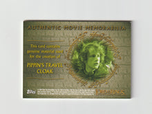 Load image into Gallery viewer, 2002 Lord of the Rings Fellowship of the Ring Update Authentic Movie Memorabilia Pippin&#39;s Travel Cloak
