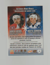 Load image into Gallery viewer, 2003-04 McDonald&#39;s Saturday Night Rivals #4 Mats Sundin &amp; Saku Koivu
